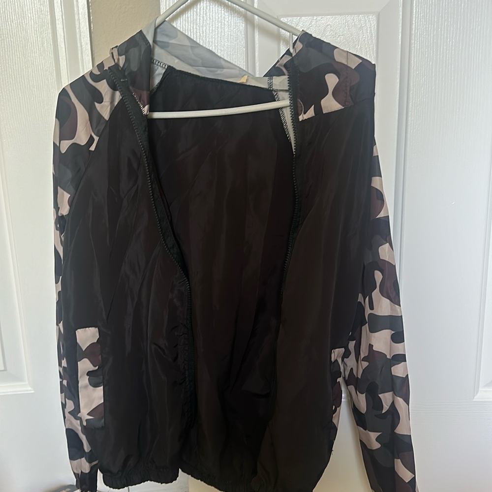 camo windbreaker